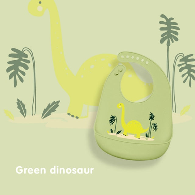 Waterproof Soft Silicone Bib: Featuring Six Vibrant Patterns to Keep Your Child's Clothes Safe from Food Stains, Suitable for Ages 6-24 Months
