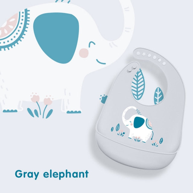 Waterproof Soft Silicone Bib: Featuring Six Vibrant Patterns to Keep Your Child's Clothes Safe from Food Stains, Suitable for Ages 6-24 Months