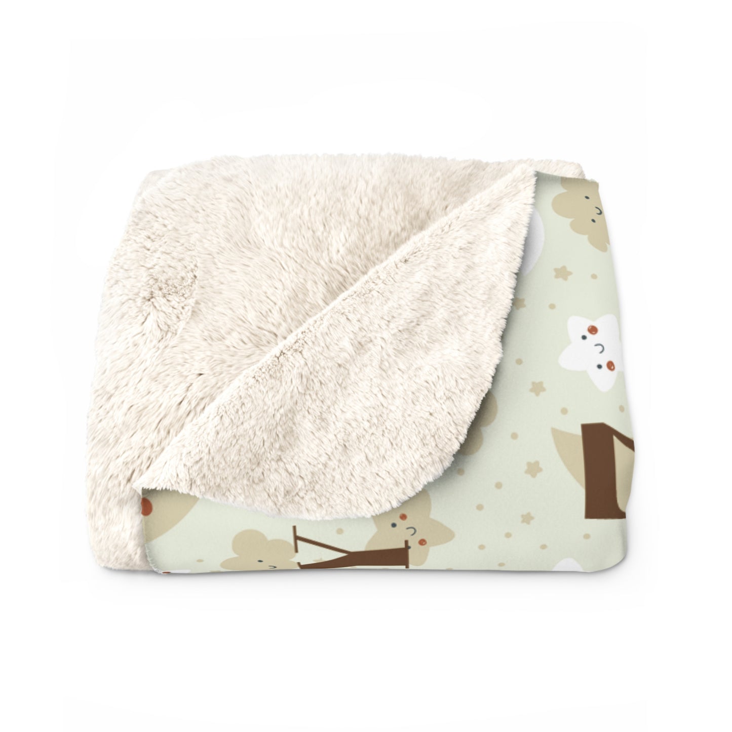 Baby Milestone Sherpa Fleece Blanket with Moon Print: Capture Every Stage of Growth from 0 to 12 Months!