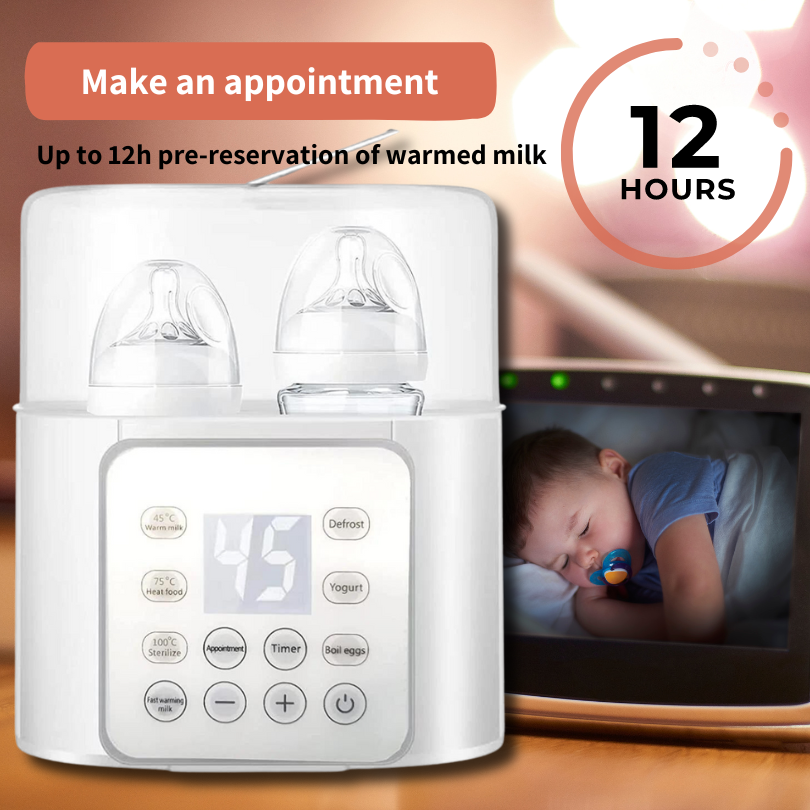 Baby Bottle Warmer & Sterilizer: 6 Functions in 1, Temperature Control, Large Capacity. Take Care of Your Baby with Maximum Comfort and Hygiene!