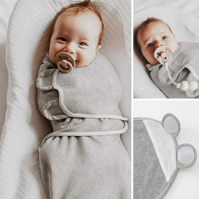 Set of Swaddle and Hat: Wrap Your Baby in a Soft 100% Cotton Sleep Sack Swaddle for a Peaceful Sleep, Choose From 8 Unisex Designs, Suitable For Ages 0-3 Months