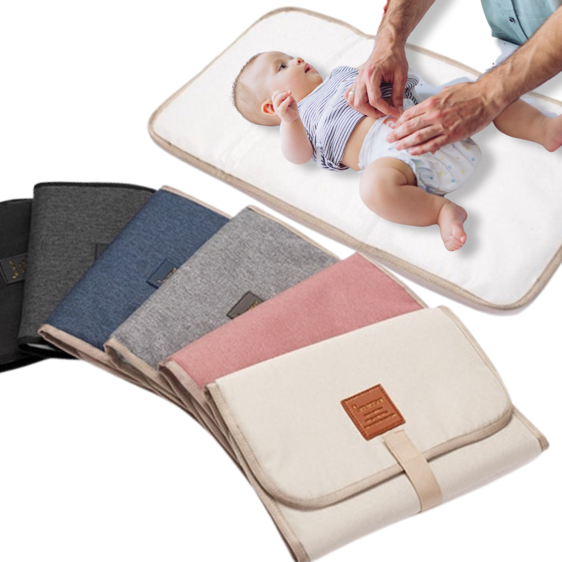 Travel Changing Mat 58.5 x 30.5 cm (Open), Padded and Foldable with Closure, Available in Six Colours, Suitable for 0-6 months