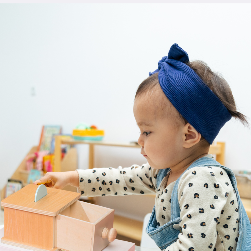 Montessori Coin Box: Gioco Educativo in Legno per Favorire lo Sviluppo del Bambino, Adatto all’Età 9-18 Mesi