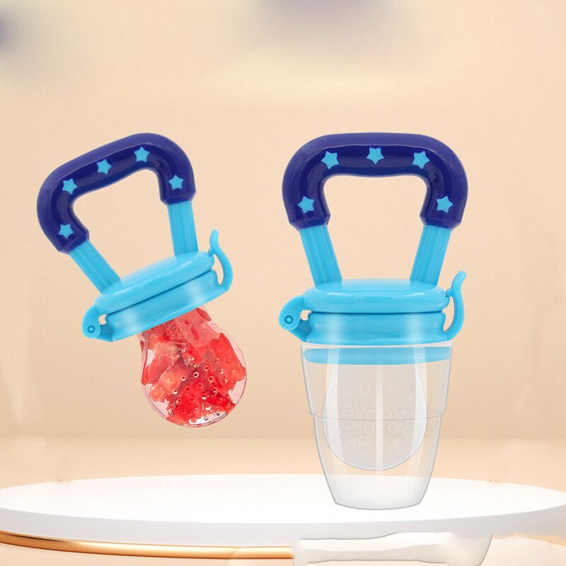 Set of 3 Baby Food & Fruit Feeder Pacifier, Three Vibrant Colors: Soothe Gums and Promote Teething Stimulation, Suitable for Ages 4-24 Months