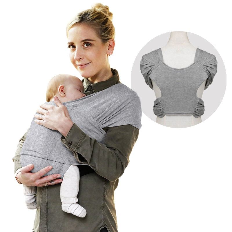 Adjustable Baby Carrier Wrap: Wrapping Sling for Hands-Free Transport of Your Newborn up to 9kg, Suitable for Ages 0-12 Months